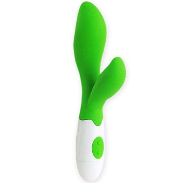 Vibratore doppio stimolazione clitoride, 30 modalità, silicone FDA